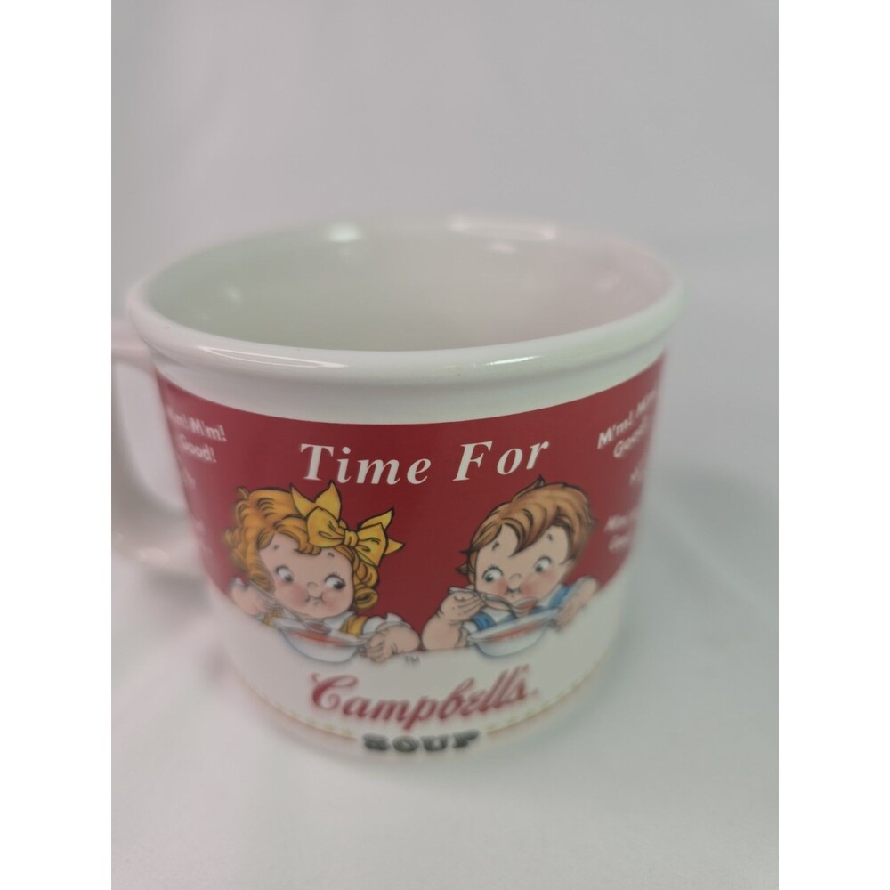 Campbell Soup Wide Mouth Mug "Time For Campbells Soup" Kids from 1998 No Chips